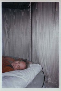 In Earth, listening to pillow speakers, 1995